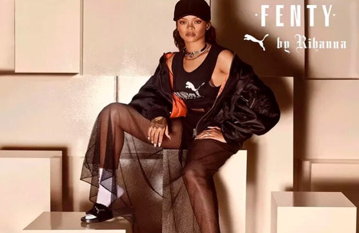 Rihanna (33 anos) - Cantora - Parceria com a Puma.