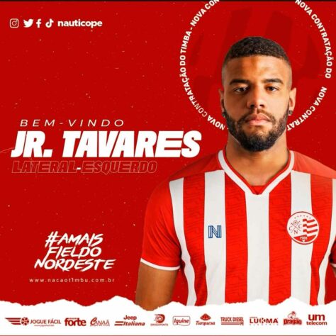 FECHADO - Júnior Tavares foi anunciado pelo Naútico como novo reforço do Timbu até o final da temporada. O lateral chega de forma gratuita pois estava sem clube.