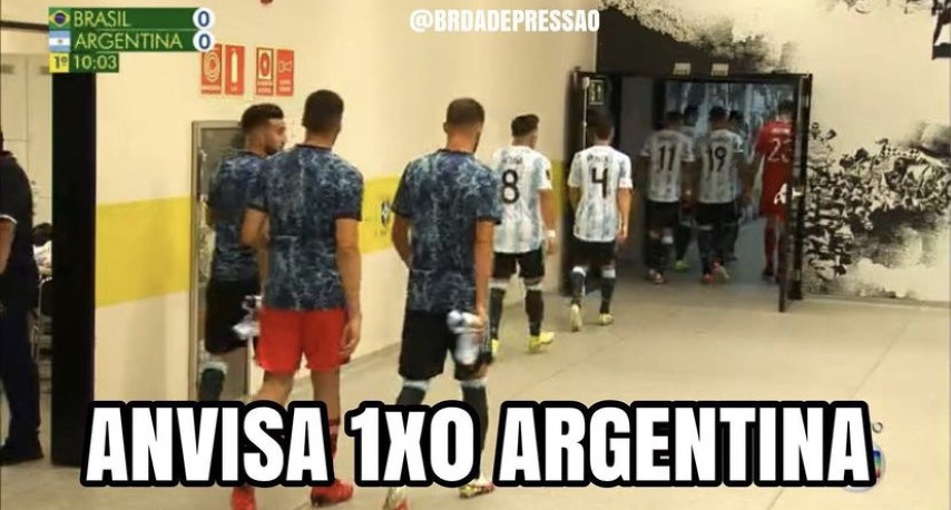 Eliminatórias da Copa do Mundo: Torcedores fazem memes com interrupção de Brasil x Argentina pela Anvisa