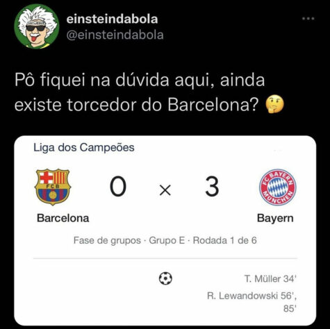 Champions League: os melhores memes de Barcelona 0 x 3 Bayern de Munique