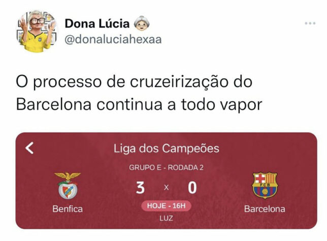 Champions League: Barcelona é alvo de memes após derrota para o Benfica de Jorge Jesus