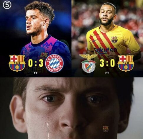 Champions League: Barcelona é alvo de memes após derrota para o Benfica de Jorge Jesus
