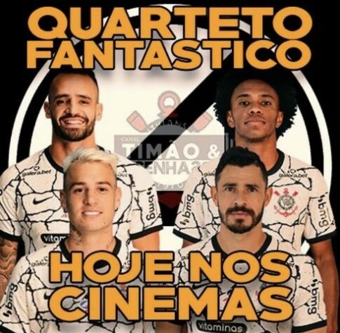 Róger Guedes e Quarteto Fantástico foram protagonistas das brincadeiras da última vitória do Corinthians sobre o Palmeiras.