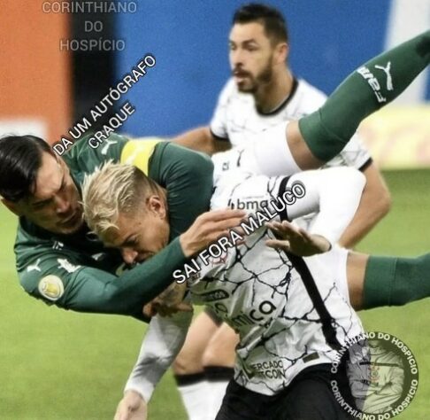 Róger Guedes e Quarteto Fantástico foram protagonistas das brincadeiras da última vitória do Corinthians sobre o Palmeiras.