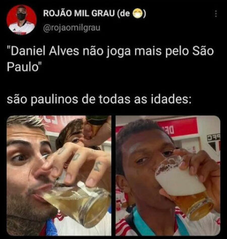 Fora do São Paulo, Daniel Alves protagoniza memes nas redes sociais