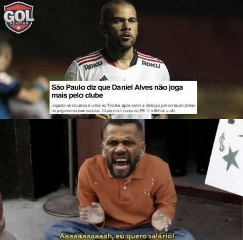 Fora do São Paulo, Daniel Alves protagoniza memes nas redes sociais