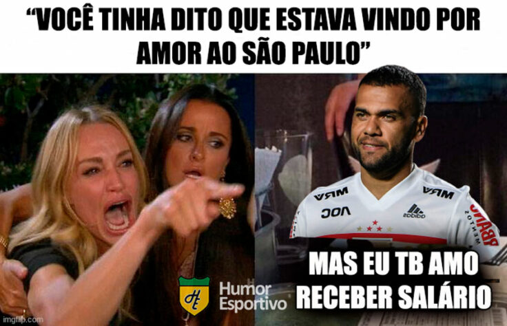 Fora do São Paulo, Daniel Alves protagoniza memes nas redes sociais