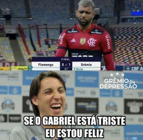 Os melhores memes da vitória do Grêmio sobre o Flamengo, pela 21ª rodada do Brasileirão