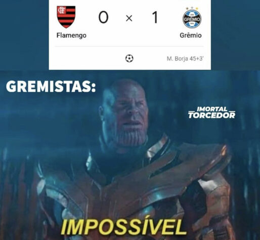 Os melhores memes da vitória do Grêmio sobre o Flamengo, pela 21ª rodada do Brasileirão