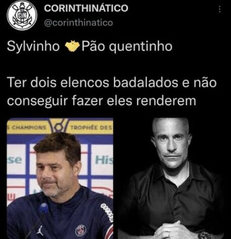 Sylvinho é alvo de memes dos corintianos