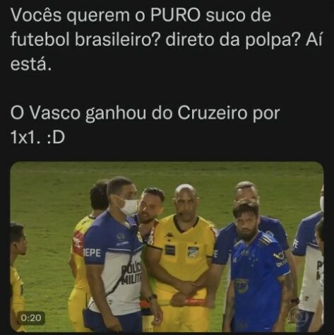 Brasileirão Série B: empate entre Vasco x Cruzeiro, com falha em transmissão da Rede Globo, gerou brincadeiras nas redes sociais