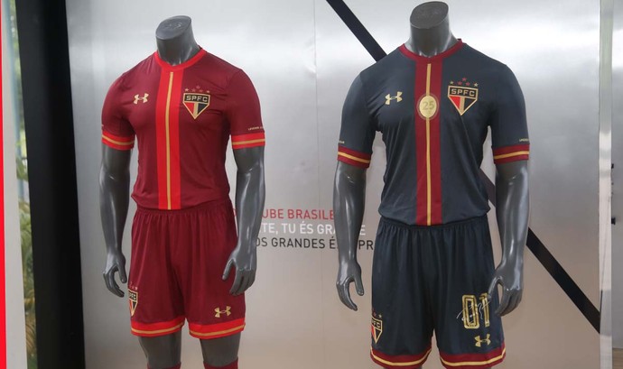 2015 - Os dois uniformes alternativos do São Paulo para aquela temporada. 