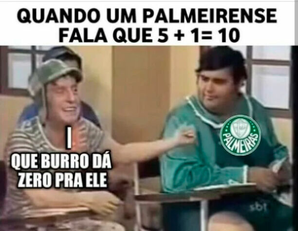 Campeão por fax? A contagem de títulos brasileiros do Palmeiras é sempre alvo de memes dos rivais.