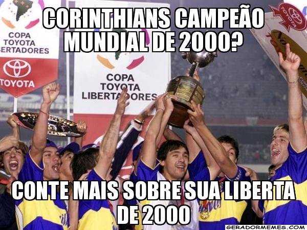 Dois títulos mundiais com apenas uma Libertadores? O torcedor corintiano precisa conviver com essa provocação diariamente.