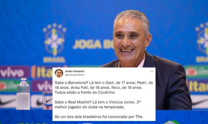 Lista divulgada por Tite rendeu memes e comentários nas redes sociais.