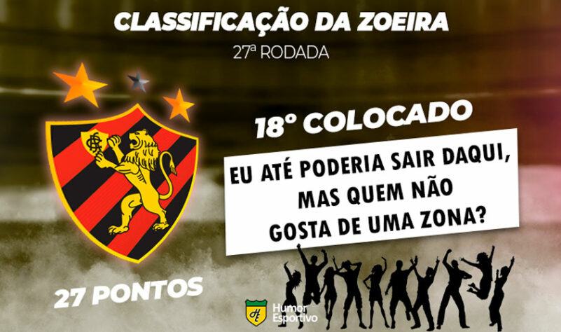 Classificação da Zoeira: 27ª rodada do Brasileirão