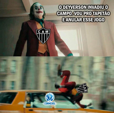 Tentativa frustrada de anulação do jogo contra o Palmeiras pela Libertadores faz Galo ser alvo de memes nas redes sociais.