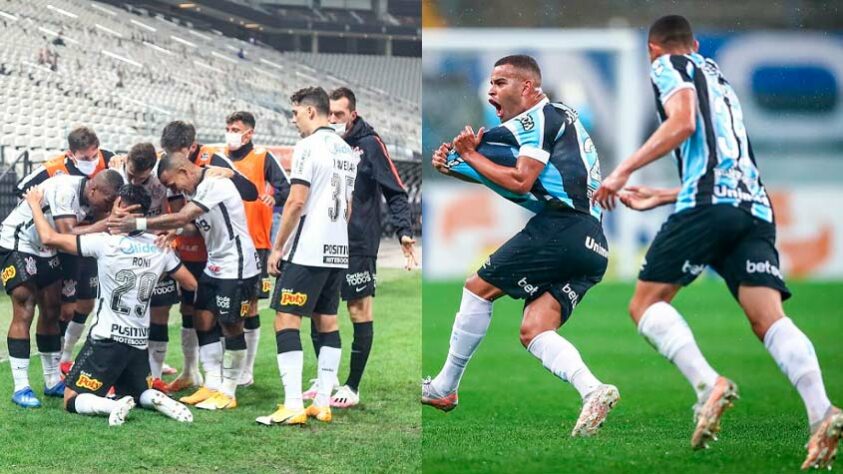 Atlético-MG, Flamengo e Palmeiras, principais postulantes ao título do Brasileirão, não venceram na rodada e viram Corinthians e Fortaleza se aproximarem. Na parte de baixo da tabela, a luta do Grêmio contra o Z4 está cada vez mais complicada. Veja as chances de cada clube, conforme a classificação no momento, de título, vaga para a Libertadores (G6) e rebaixamento! (Lembrando que diversas equipes têm partidas a menos devido aos adiamentos) - Dados do Departamento de Matemática da Universidade Federal de Minas Gerais (UFMG). 