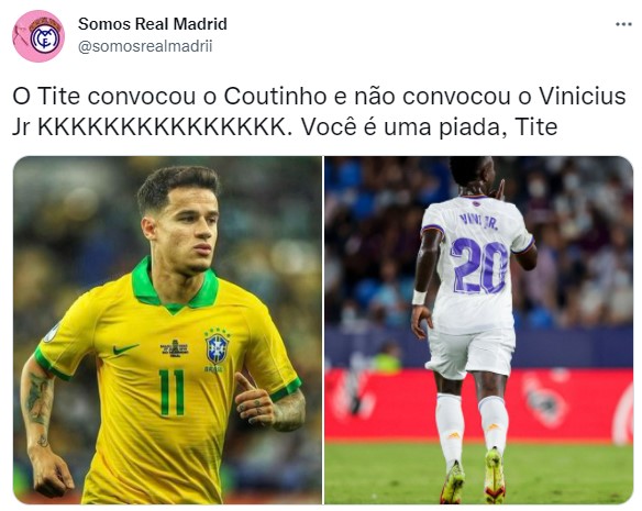 Lista divulgada por Tite rendeu memes e comentários nas redes sociais.