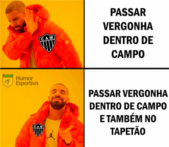 Tentativa frustrada de anulação do jogo contra o Palmeiras pela Libertadores faz Galo ser alvo de memes nas redes sociais.