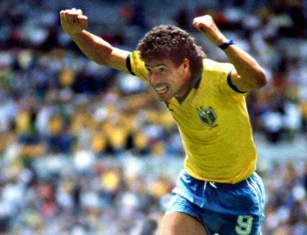 São Paulo - Copa do Mundo 1986 - gol de Careca (atacante) em Brasil 1 x 1 França -  Quartas de final