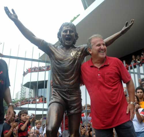 Zico - Localizada na sede do Flamengo (Gávea).