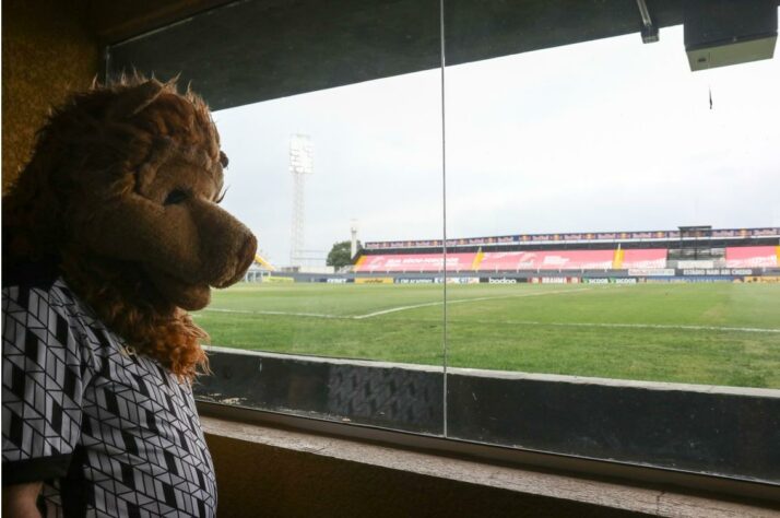 O mascote era feito por Beto Leão, torcedor ícone do Red Bull Bragantino.