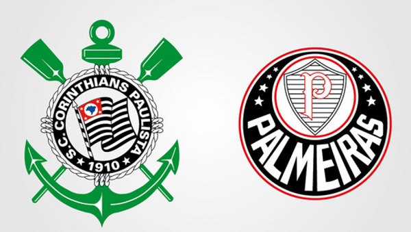 Clubes brasileiros com as cores dos rivais: Palmeiras e Corinthians.