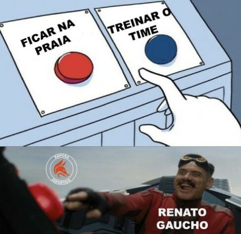 E os 200 milhões, Renato? Zoeiras com técnico do Flamengo fizeram sucesso nas redes sociais após eliminação do Flamengo.