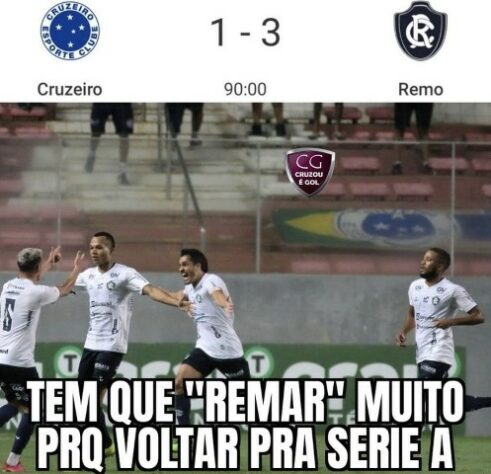 Brasileirão Série B: Cruzeiro perdeu para o Remo por 3 a 1 e virou piada nas redes sociais.