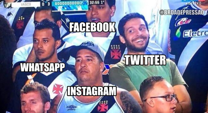 WhatsApp, Instagram e Facebook ficam fora do ar e internautas fazem memes com futebol.
