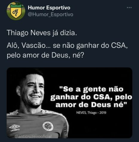 Brasileirão Série B: Vasco é alvo de memes após derrota para o CSA, de virada, em São Januário.