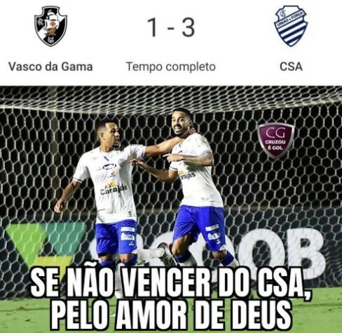 Brasileirão Série B: Vasco é alvo de memes após derrota para o CSA, de virada, em São Januário.