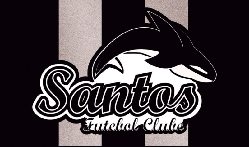 Por um futebol mais bonito: escudo remodelado do Santos.