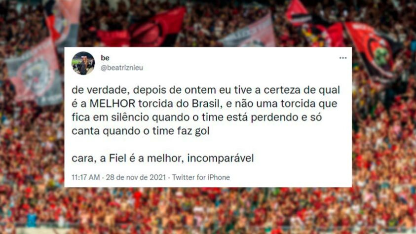 Torcedores repercutem "silêncio" da torcida do Flamengo na final da Libertadores contra o Palmeiras.