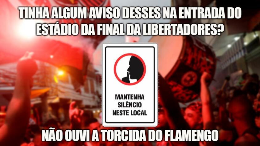 Torcedores repercutem "silêncio" da torcida do Flamengo na final da Libertadores contra o Palmeiras.