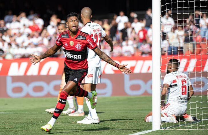 Com a goleada de 4 a 0 sofrida diante do Flamengo, o São Paulo viu sua chance de ser rebaixado aumentar no Campeonato Brasileiro. Veja as possibilidades de cada clube, conforme a classificação no momento, de título, vaga para a Libertadores (G6) e rebaixamento! - Dados do Departamento de Matemática da Universidade Federal de Minas Gerais (UFMG).