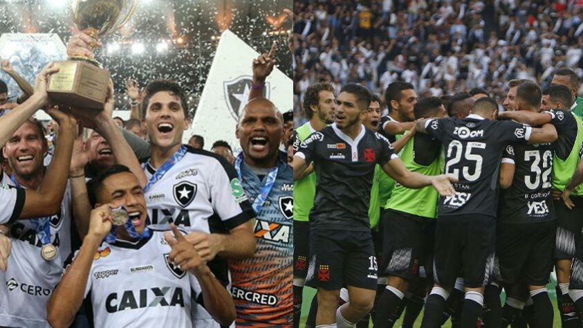 Botafogo e Vasco em 2018: o Botafogo foi campeão carioca de 2018 e viu o Vasco sofrer para permanecer na Série A do Brasileirão.