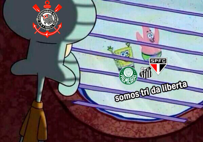 Único grande de São Paulo sem tri da Libertadores, Corinthians é alvo de memes.