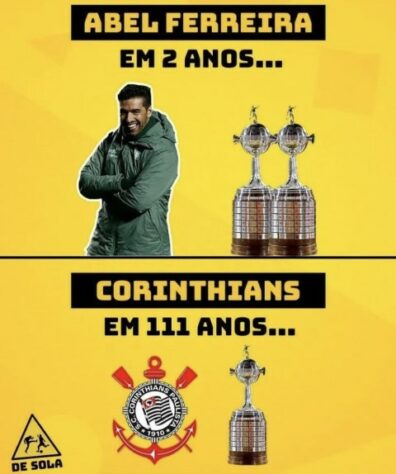 Único grande de São Paulo sem tri da Libertadores, Corinthians é alvo de memes.