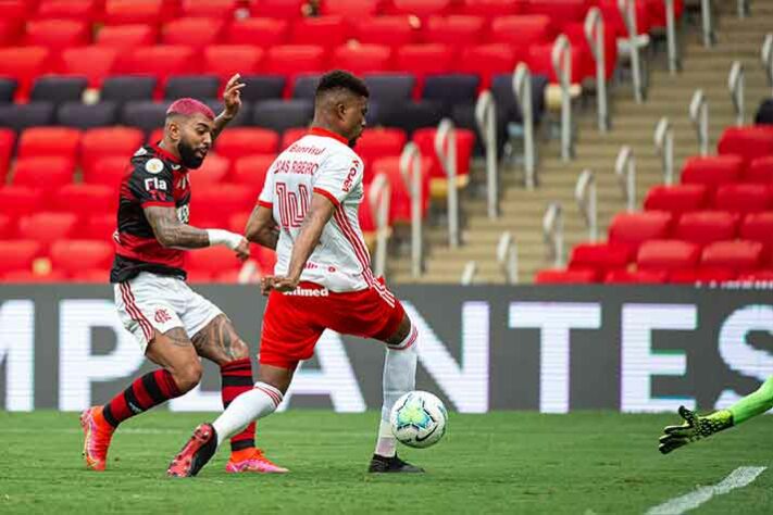 11º) Internacional - O Colorado também já sofreu três gols de Gabigol em seis partidas do atacante pelo Fla