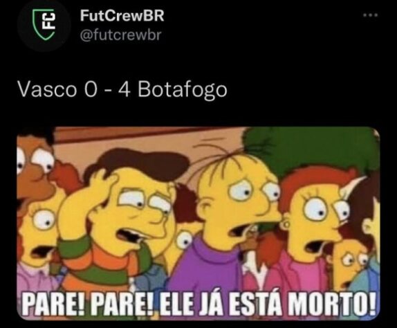 Série B do Brasileirão: torcedores fazem memes com goleada do Botafogo diante do Vasco da Gama, em São Januário.