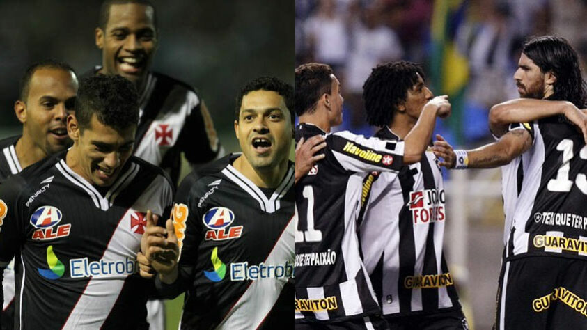 Vasco e Botafogo em 2011: no ano em que o Vasco foi campeão carioca e da Copa do Brasil, o Botafogo foi a pior equipe carioca no Brasileirão de 2011, terminando na 9ª posição