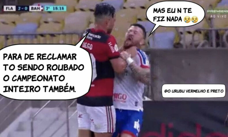 Expulsos no segundo tempo, Diego Ribas e Rossi ganharam memes nas redes sociais.