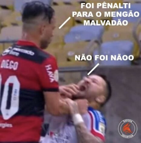 Diego Ribas e Rossi viram meme após cena de expulsões em Flamengo