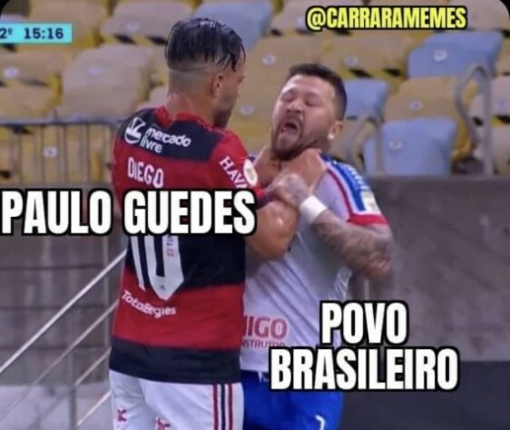 Expulsos no segundo tempo, Diego Ribas e Rossi ganharam memes nas redes sociais.