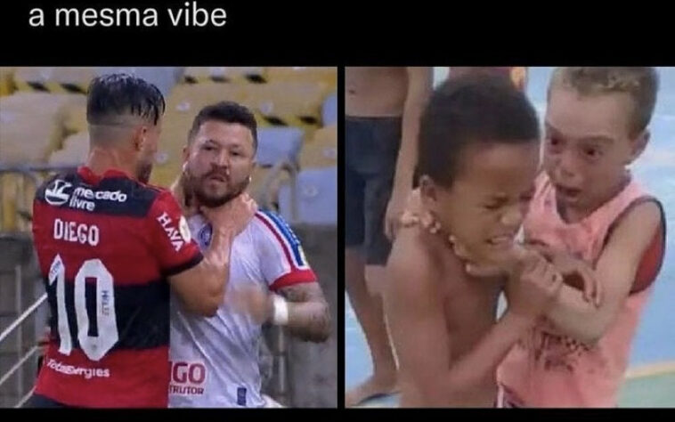 Expulsos no segundo tempo, Diego Ribas e Rossi ganharam memes nas redes sociais.