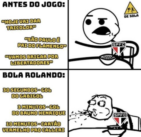 Brasileirão: os melhores memes da goleada do Flamengo sobre o São Paulo