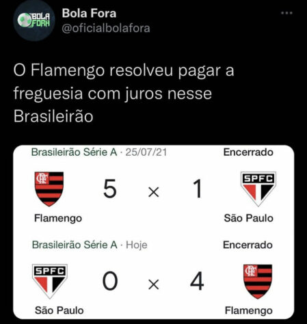 Brasileirão: os melhores memes da goleada do Flamengo sobre o São Paulo