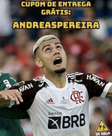 Libertadores da América: Andreas Pereira protagoniza montagens em vice do Flamengo para o Palmeiras.